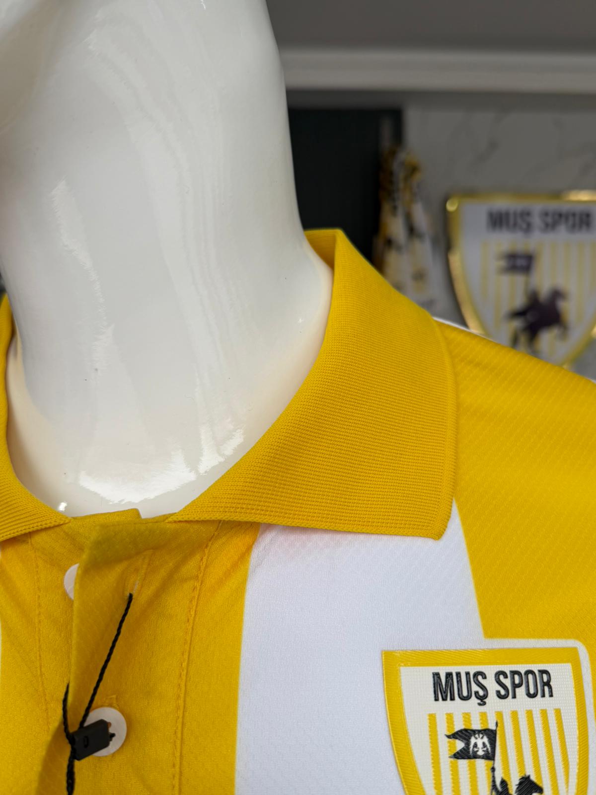 Muşspor Lisanslı Klasik Çubuklu Polo Yaka Tişört