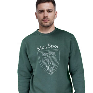 Muş Spor Armalı Sweatshirt - Haki Yeşili